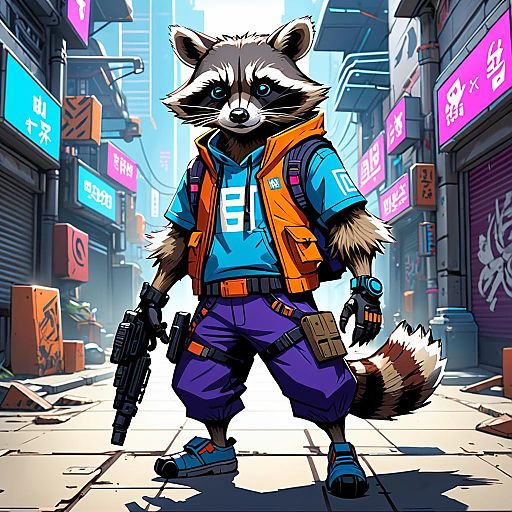 Cybernetic Raccoon: Rebel Street Artist