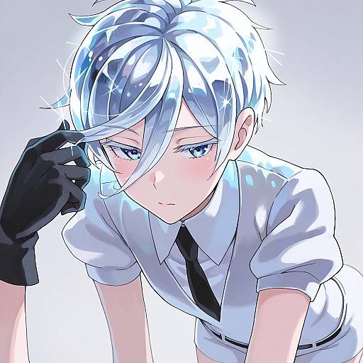 Illustration of Antarcticite, houseki no kuni in the style of Sugue tettou