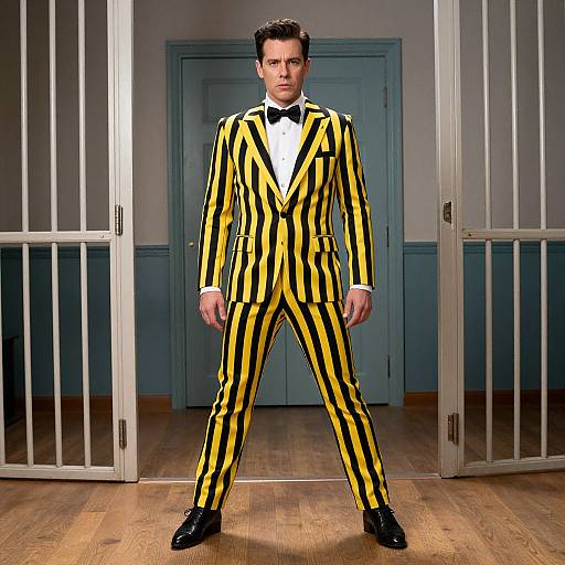 Jailhouse Rock Striped Suit Dance Costume