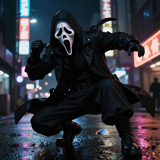 Ghost Face Anime Warrior Night