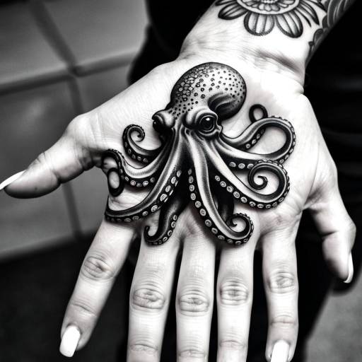 Octopus Hand Tattoo