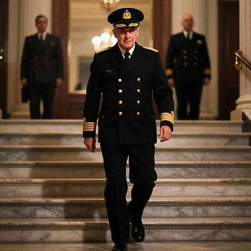 Noble Sailor on a Marble Staircase