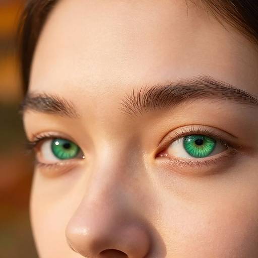 Mesmerizing Green Eyes in Autumn