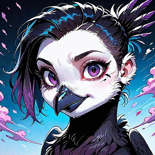 Feral Griffon Portrait with Mohawk