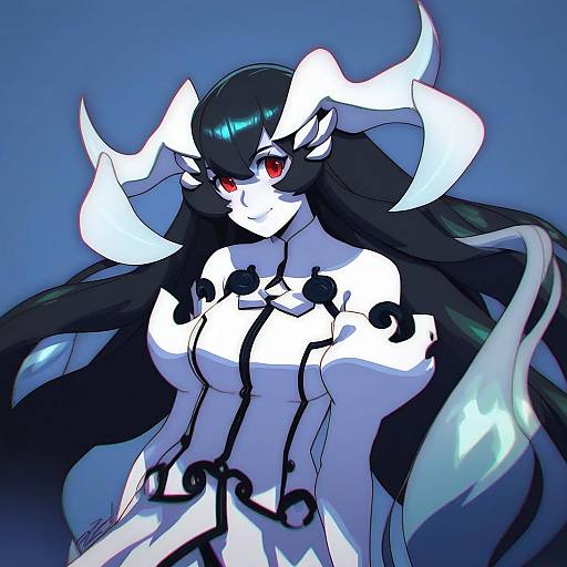 Illustration of Anchorage water oni, kantai collection in the style of Robaato