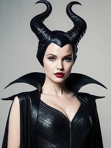 Photorealistic Woman in Maleficent Costume