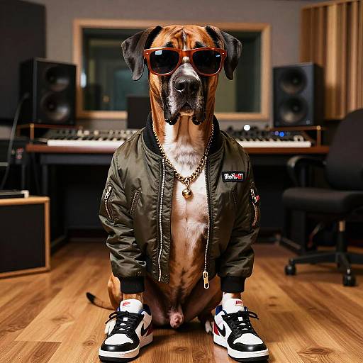 Gangster Rapper Great Dane Portrait