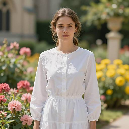 Sunlit Garden Portrait of a Young Woman