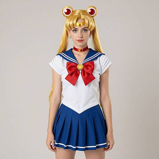 Blonde Boy in Sailor Moon Costume