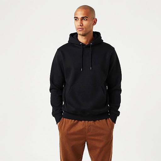 Minimalist Portrait of Man in Hoodie