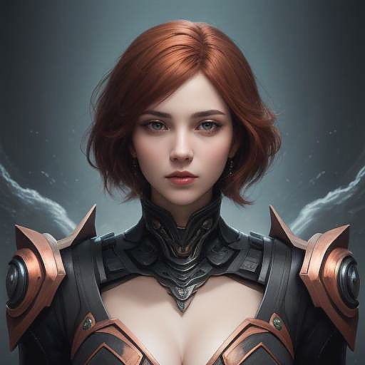 Majestic Female Mech Portrait in 8K