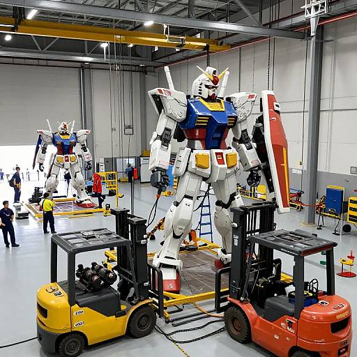 Military Hangar with Gundam Barbatos