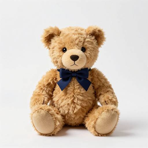 Plush Golden-Brown Teddy Bear Portrait