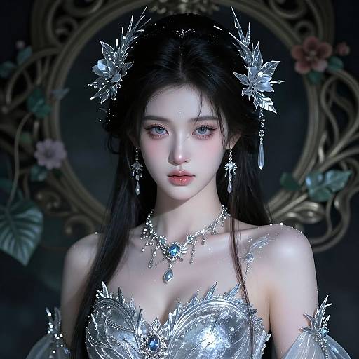 Frost Goddess in Mystical Asian Fantasy