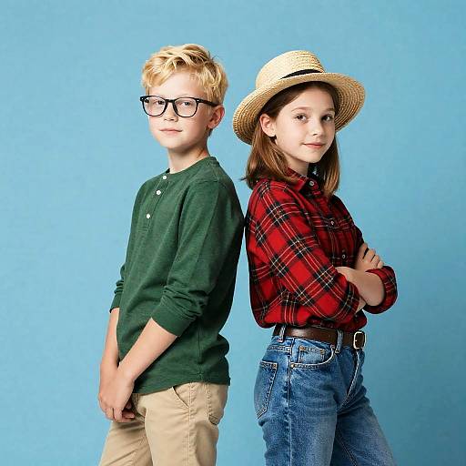 Back-to-Back Children Portrait