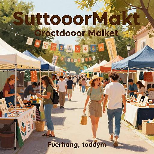 Summer Outdoor Market Afisha Flyer