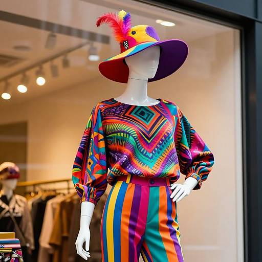 Vibrant Mannequin in Festive Outfit