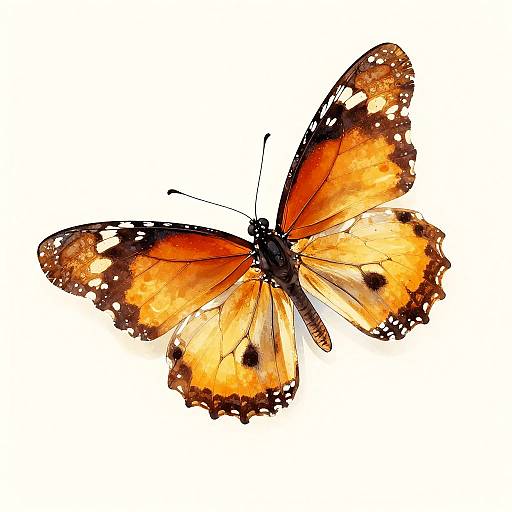 Monarch Butterfly in Amber Glow