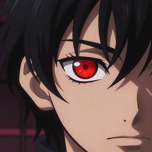 Intense Cyberpunk Anime Red Eye