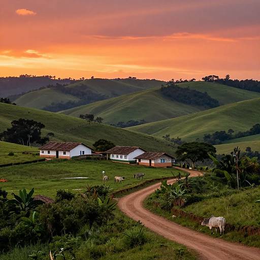 Sunset in Rural Brazilian Landscape