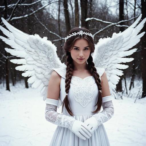 Elegant Snow Angel in Winter Wonderland