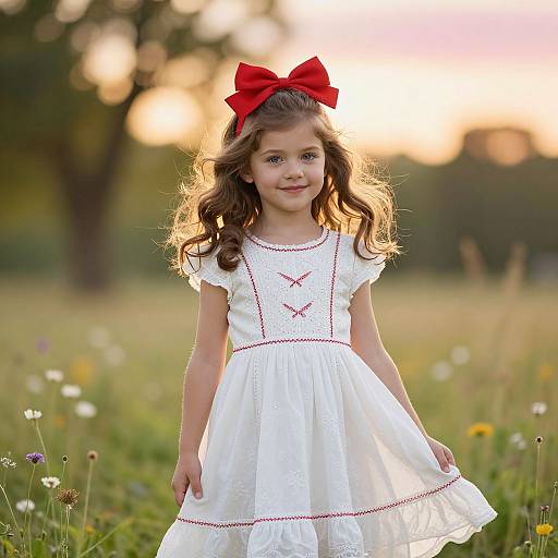 Young Girl in Sunny Meadow