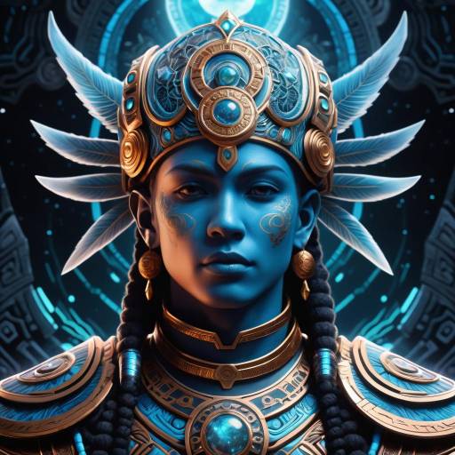 Celestial Warrior: Ethereal Portrait Art