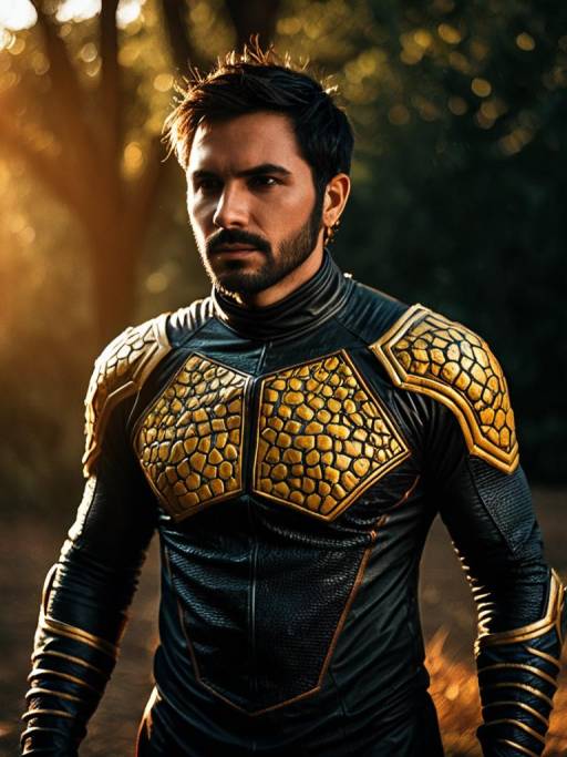 Man in Detailed Rash Cosplay Costume