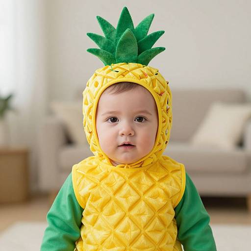 Infant in Pineapple Costume Portrait