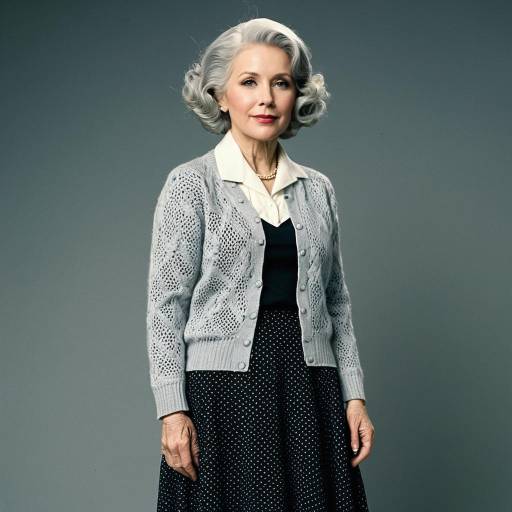Elegant Elderly Woman in Vintage 1930s Outfit