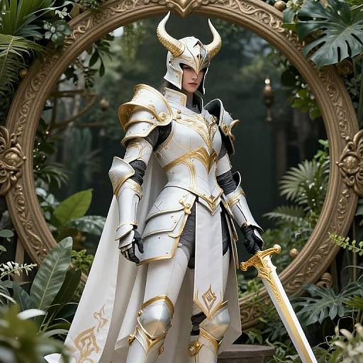 Mystical Knight in Ornate Armor