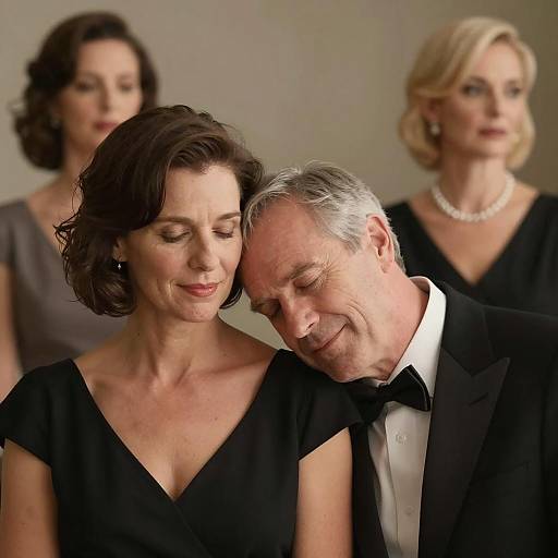 Intimate Embrace Under Warm Lighting