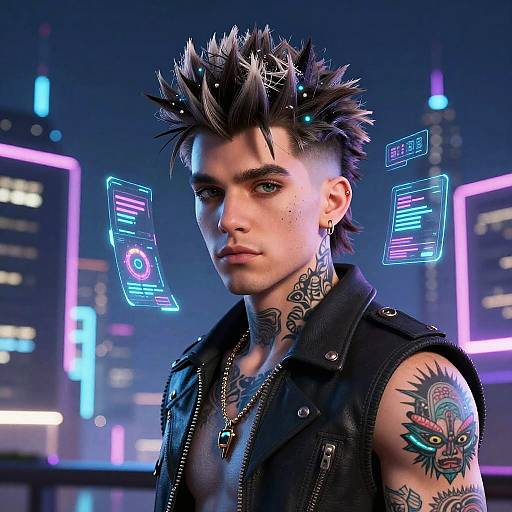 Futuristic Bill Kaulitz AI Design