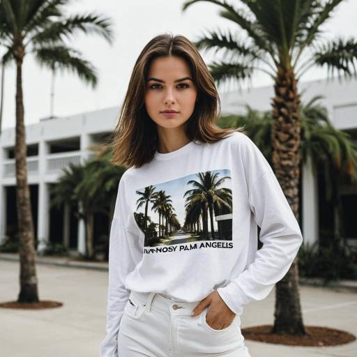 Woman Wearing Palm Angels Shirt Outdoors