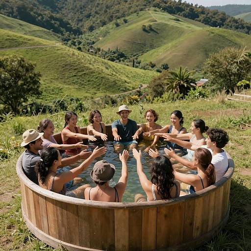 Joyful Gathering in a Sunny Countryside