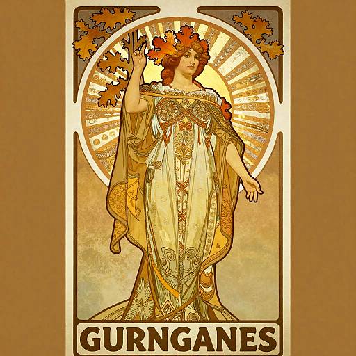 Art Nouveau Germania Personification Poster