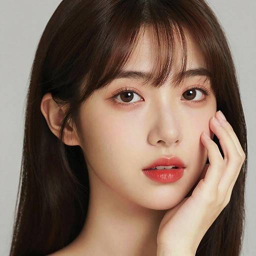 Portrait of Young Woman with Bangs