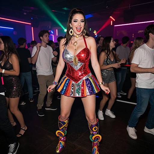 Vibrant Neon Nightclub Party Fashion