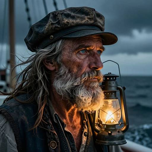 Portrait of Aged Sea Captain