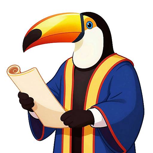 Anthropomorphic Toucan as Diplomatic President