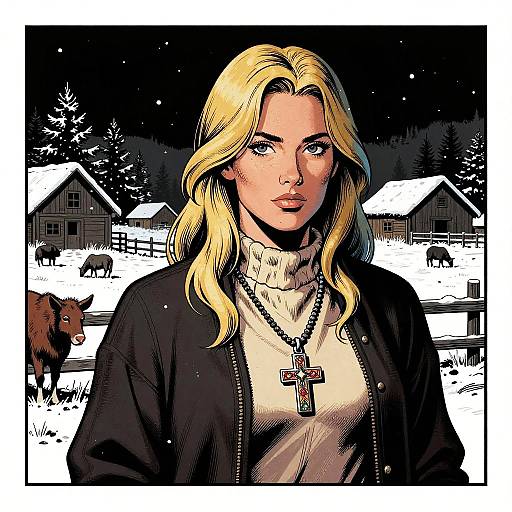 Dramatic Female Shepherd Graphic Novel