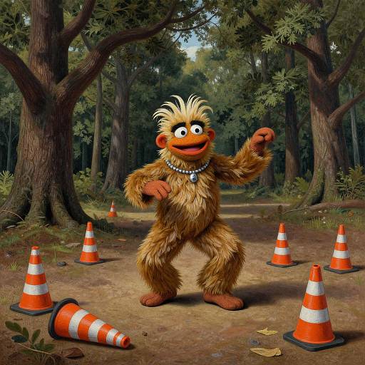 Surreal Sasquatch Dance in Oak Forest