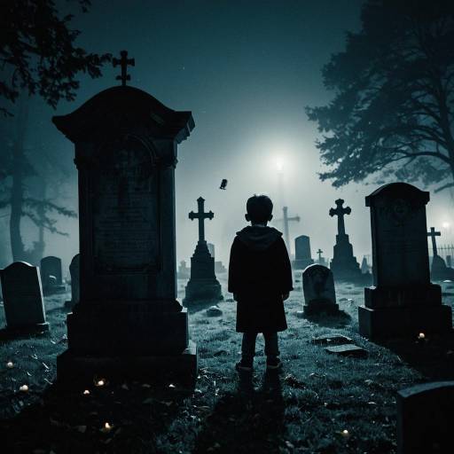 Mysterious Night in a Foggy Graveyard