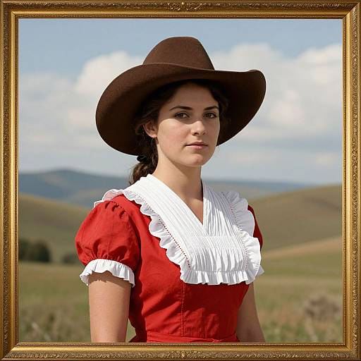 Vintage Texan Woman in Early 20th Century