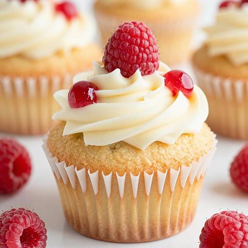 Delicious Raspberry White Chocolate Cupcake