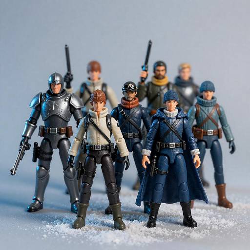 Winter Warriors: Action Figures in Snow