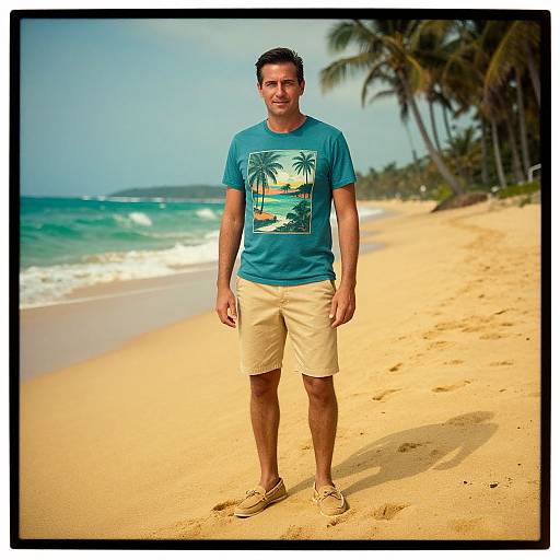 Tropical Style Man by the Shore