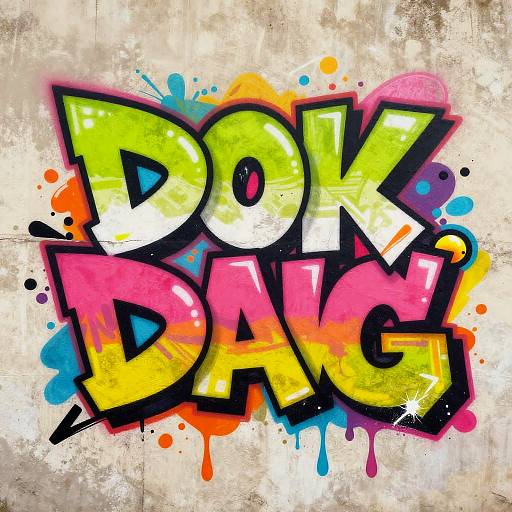 Graffiti-Inspired Bold Wordart Text