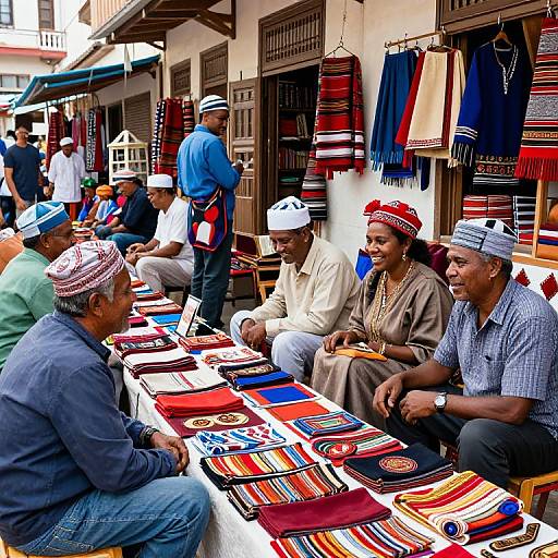 Vibrant Multicultural Market Scene