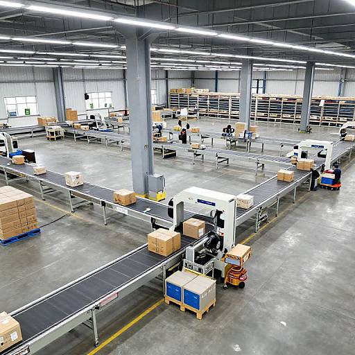 Aerial View of Logistics Machinery